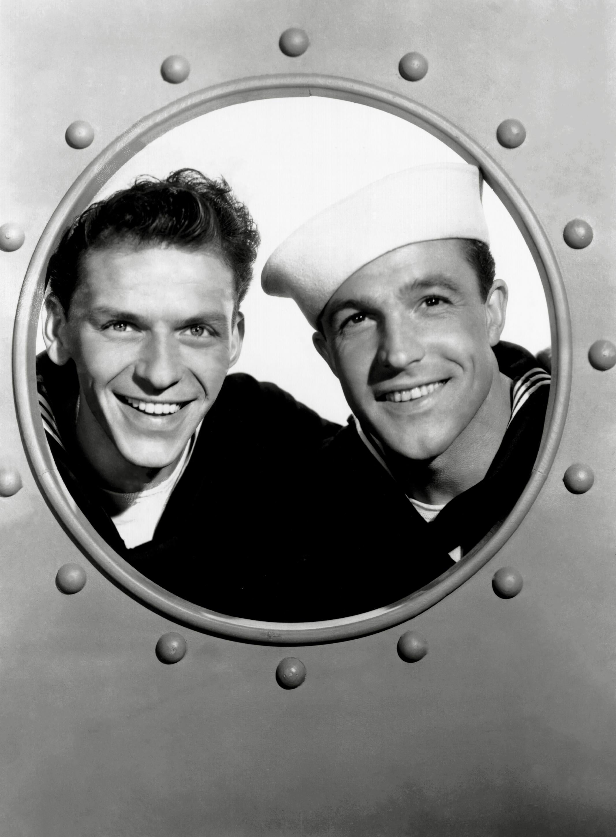 Unknown Portrait Photograph - Gene Kelly and Frank Sinatra "Anchors Aweigh" Globe Photos Fine Art Print