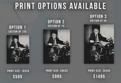 George Burns: Famed Comedian on Motorcycle Fine Art Print