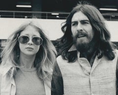 George Harrison et partenaire, photographie en noir et blanc, 20,5 x 15,1 cm