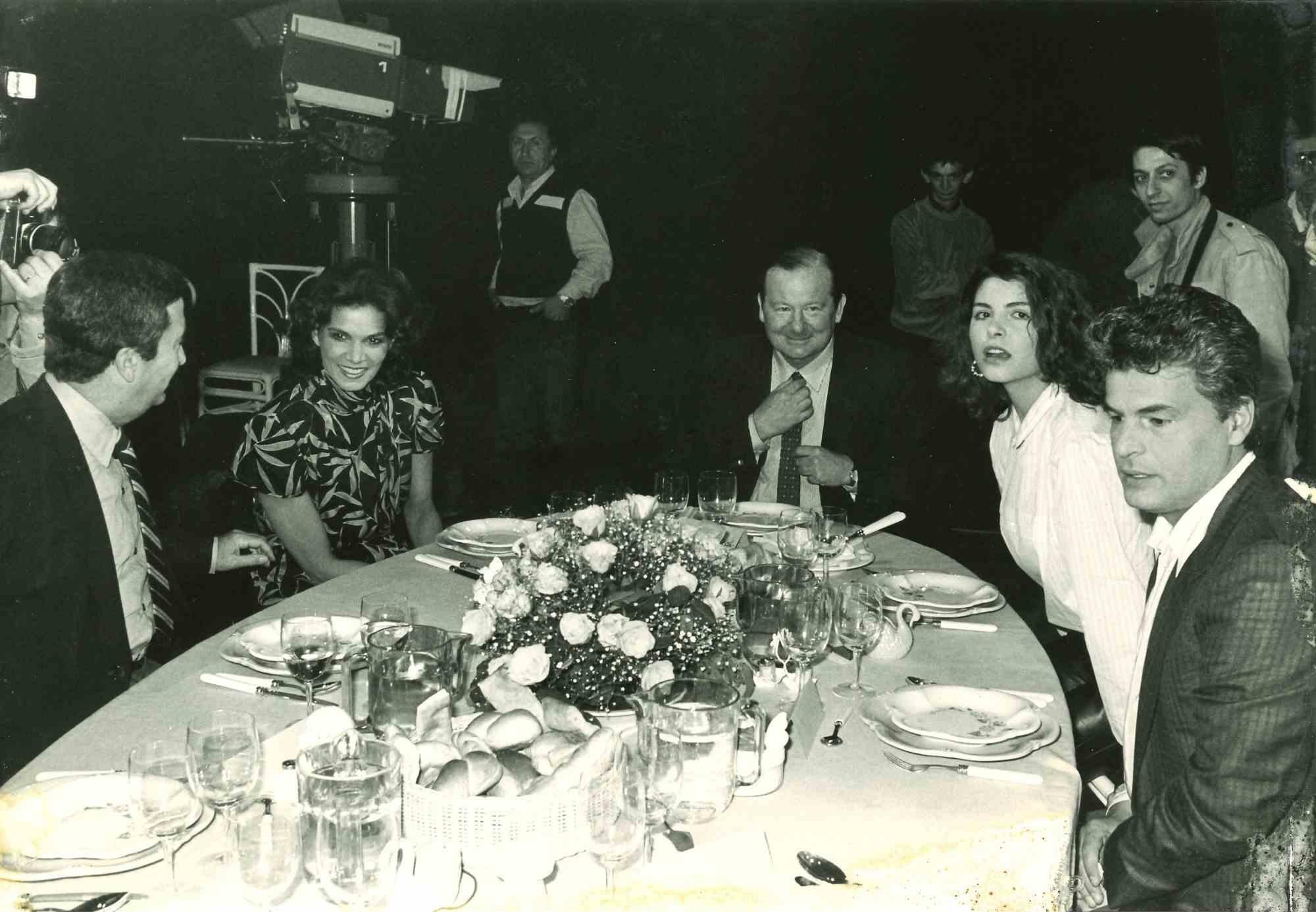 Unknown Figurative Photograph - Gianni Bisiach, Florinda Bolkan, Michele Placido - Vintage Photograph  - 1980s