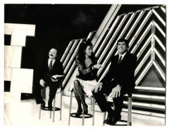 Vintage Gianni Minà, Ana Obregon and Gianni Morandi - Photo - 1980s