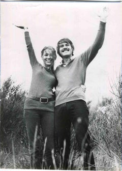 Gianni Morandi et Stefania Casini - Photo vintage, années 1970