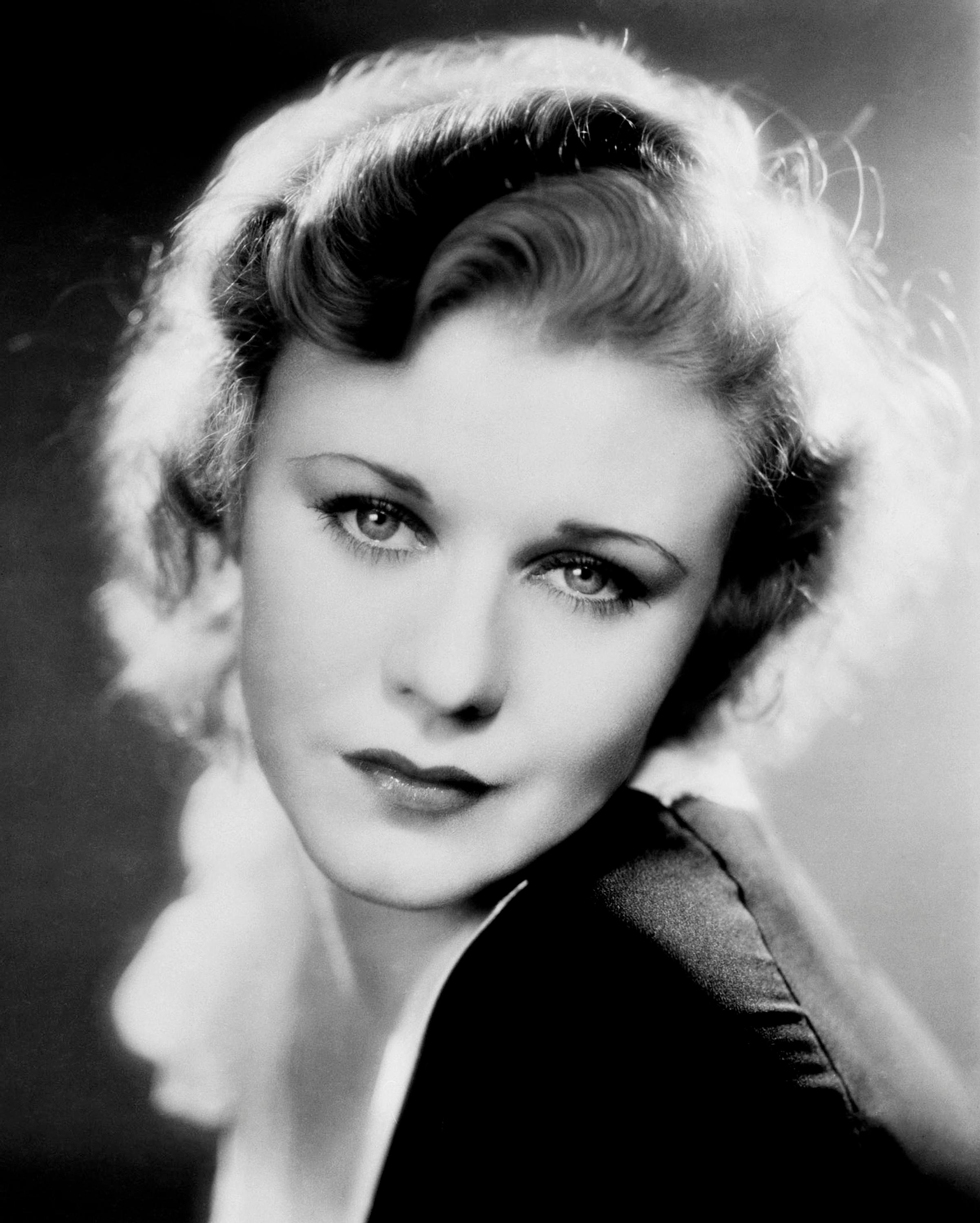 Unknown Black and White Photograph – Ginger Rogers: Those Eyes Globe Photos Fine Art Print