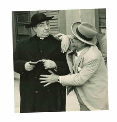 Gino Bramieri y Aldo Fabrizi - Fotografía de época - Mediados del siglo XX