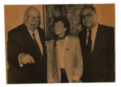 Giovanni Spadolini et Dacia Maraini - Photo vintage, années 1980