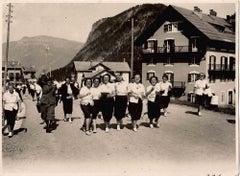 Girl in the Mountain in a School Holiday - Vintage Photograph - 1930s