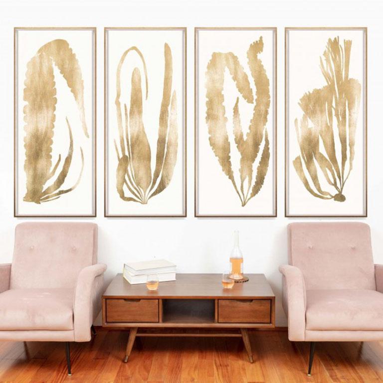 Gold Leaf Seaweeds, No. 1, framed - Photograph by Unknown