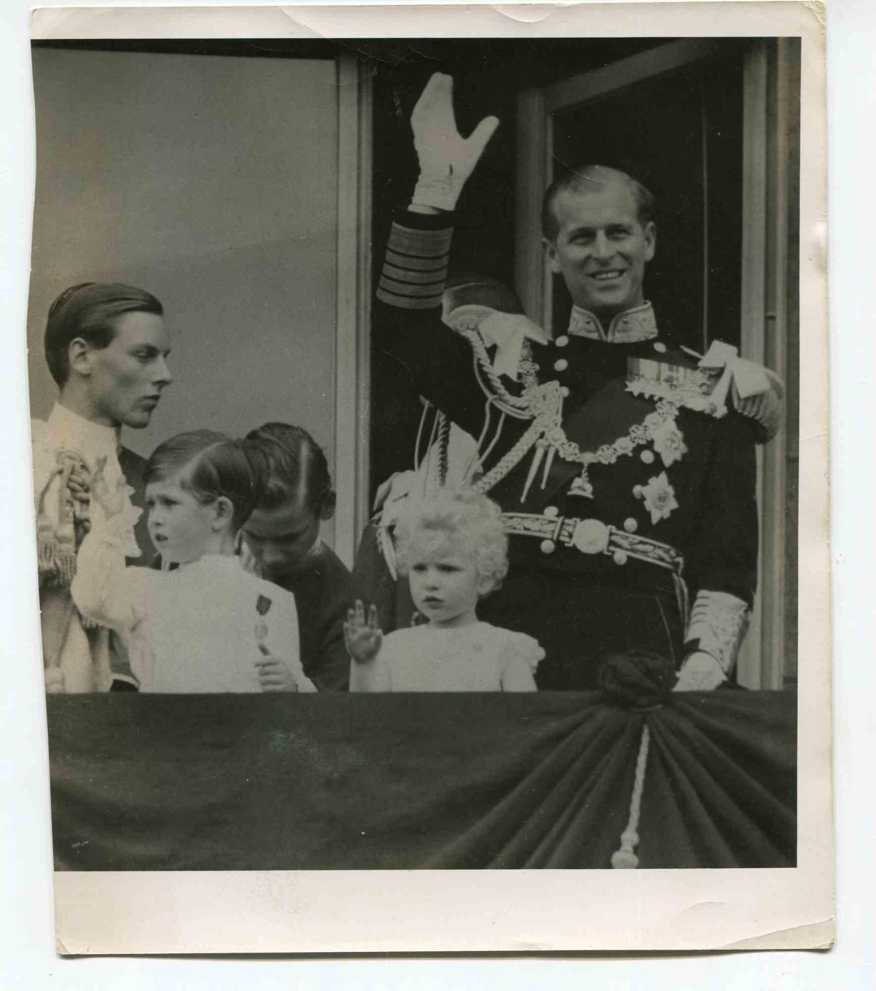 Unknown Portrait Photograph - Greeting of Duke of Edinburgh -  Vintage Photograph - 1950s