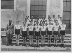 Guys Lined Pose for a Picture - Vintage b/w Photo - 1934 ca.
