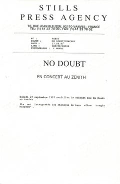 Gwen Stefani on Stage with No Doubt Vintage Original Photograph