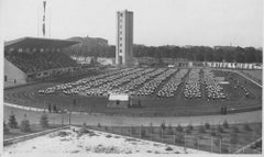 Gymnastik in einem Stadium während des Fascismus in Italien - Vintage b/w Foto - 1934