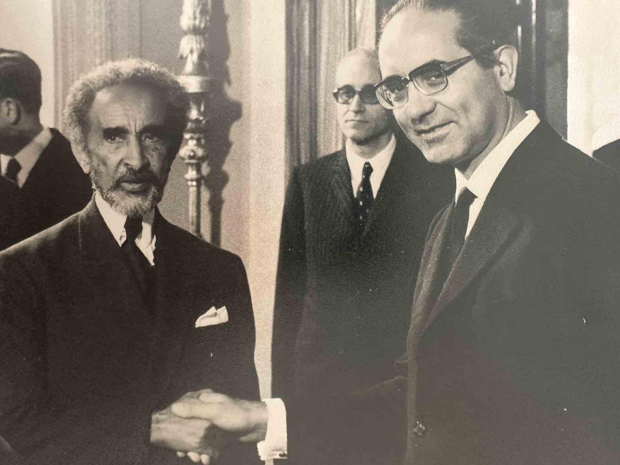 Haile Selassie y Emilio Colombo - Fotografía - Mediados del siglo XX