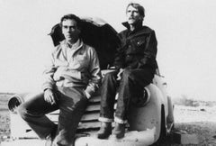 Harry Dean Stanton and Dean Stockwell - Vintage b/w Photograph - 1984