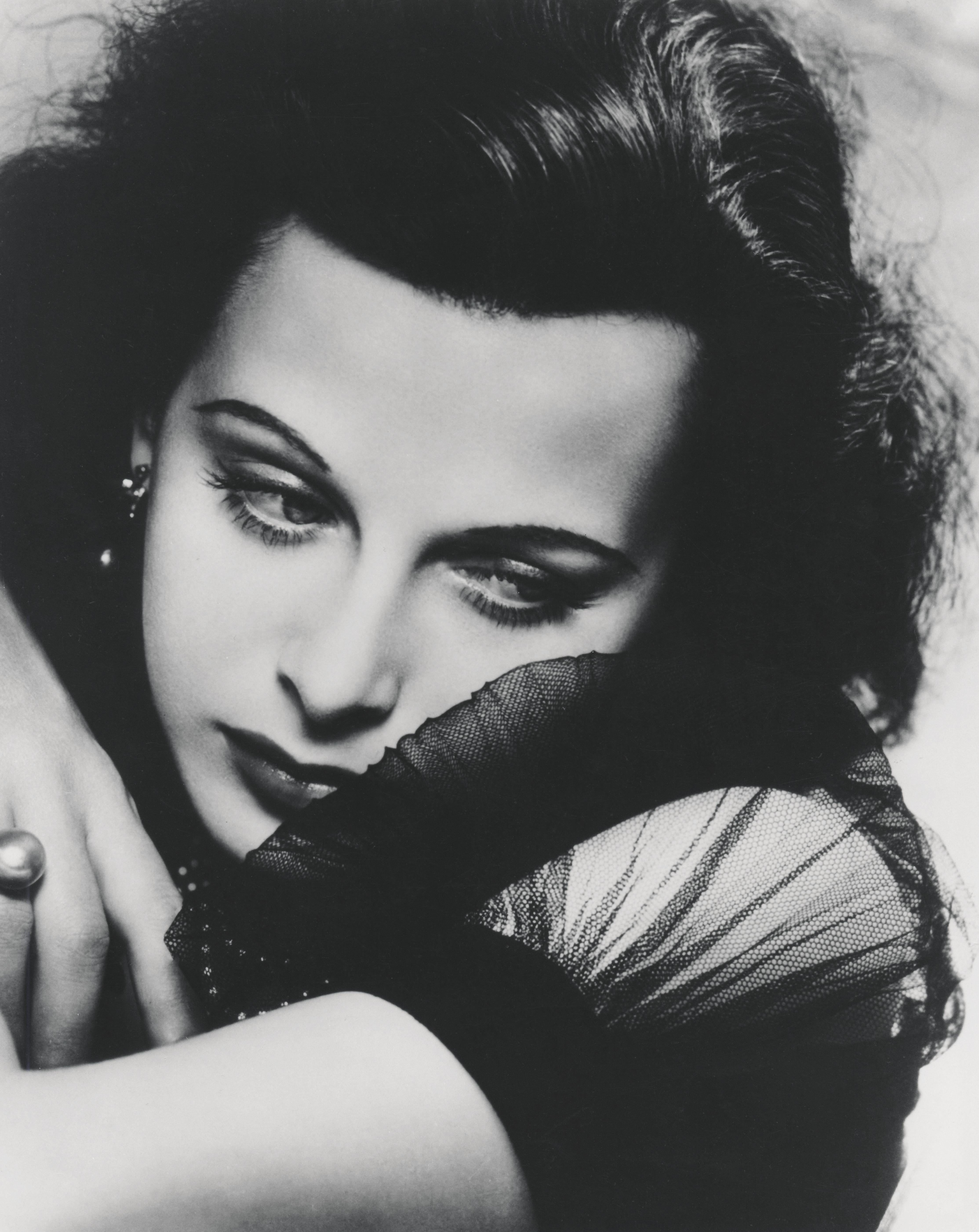 Unknown Portrait Photograph - Hedy Lamarr Stunning Closeup Globe Photos Fine Art Print