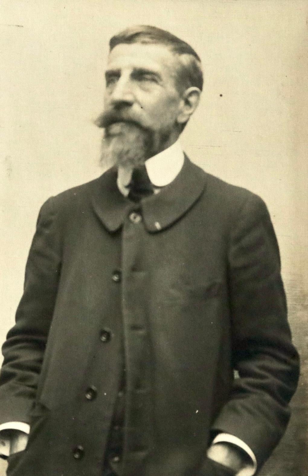 Henri Duhem - Schwarz-Weiß-Foto-Porträt des impressionistischen Malers Henri Duhem