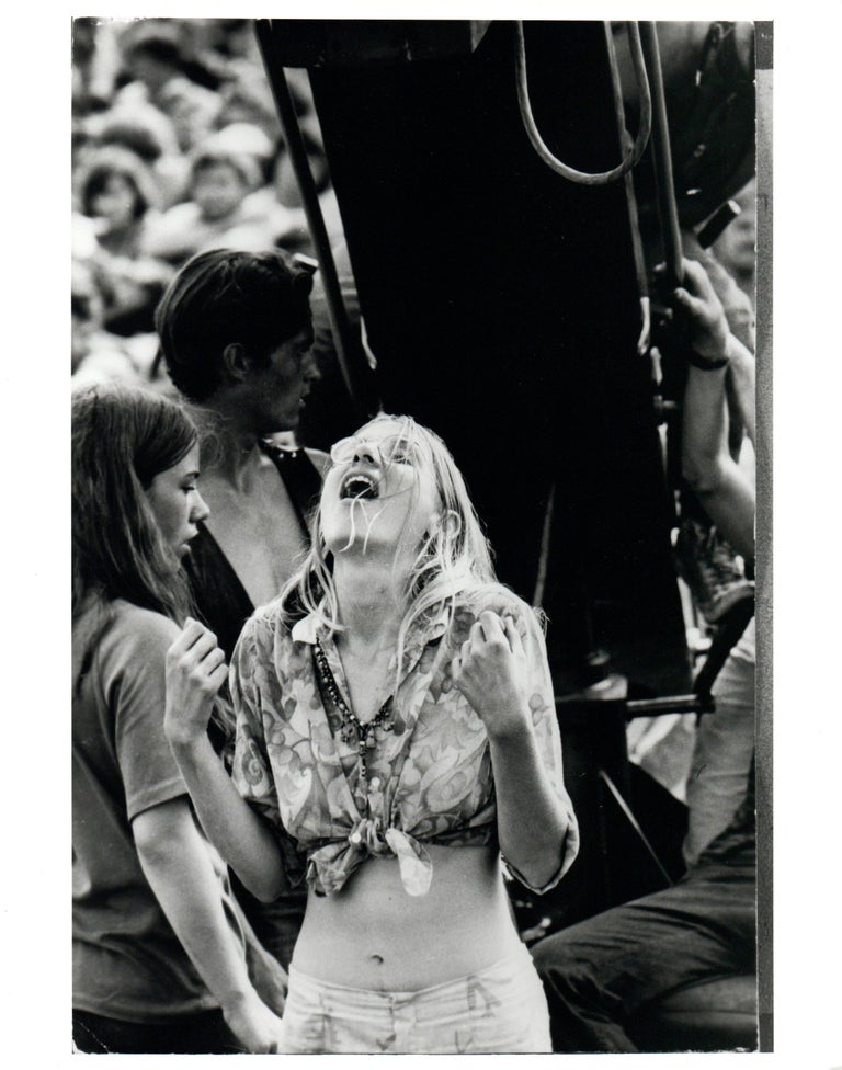 Unknown Hippie Girl At Woodstock Vintage Original Photograph For Sale 