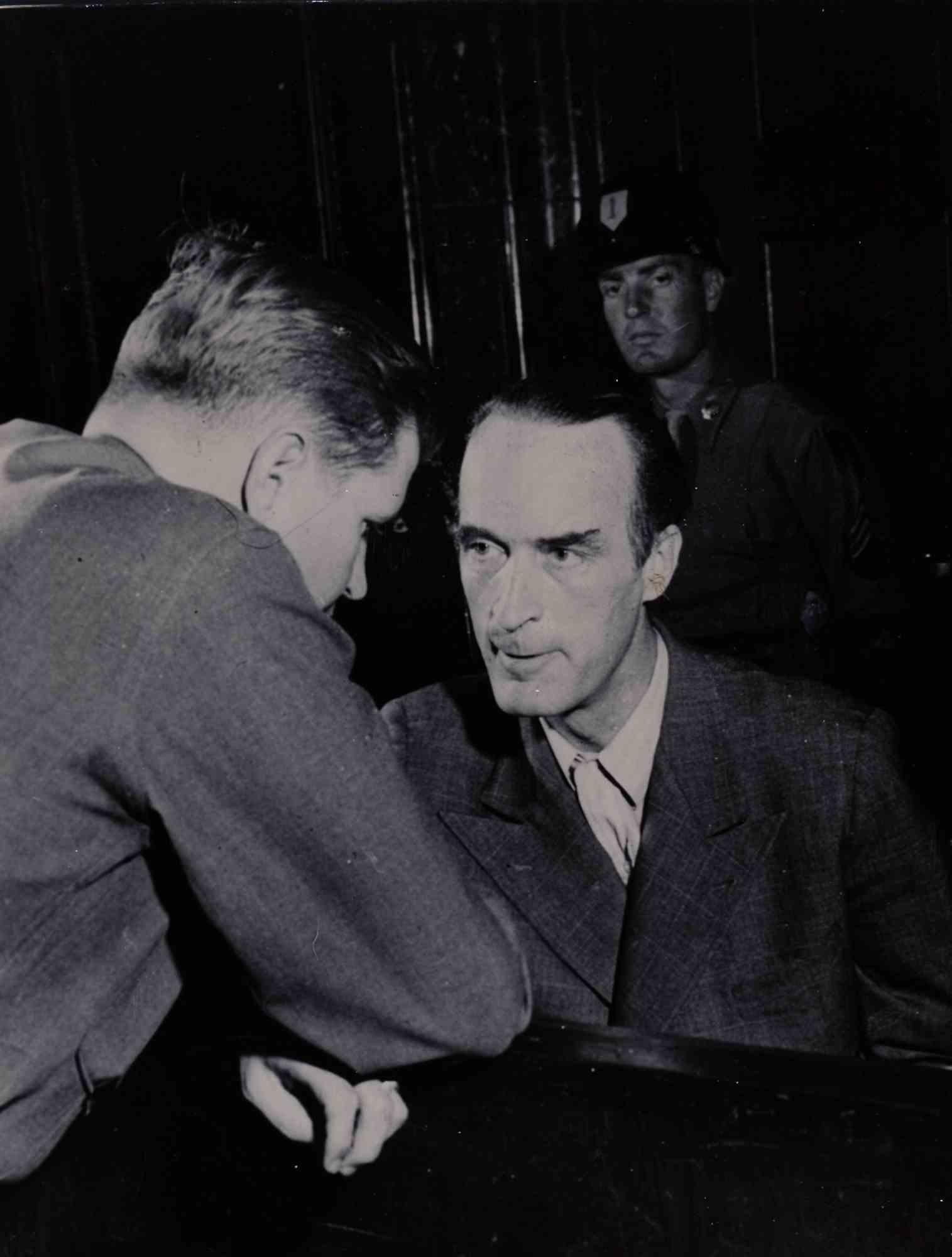 Unknown Figurative Photograph - Historical Photo - Alfried Krupp Charged with War Crimes - mid-20th Century