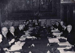 Photo historique - réunion politique - photo vintage - milieu du 20e siècle