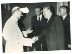 Vintage Historical Photo- Pope Paul VI Shaking Hand with Janos Kadar - mid-20th Century