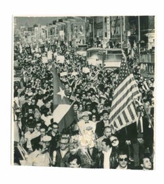 Vintage Historical Photo - Protests in Cuba - 1960s