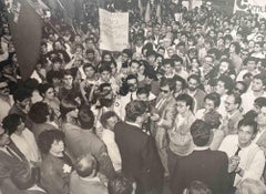 Photo historique - Manifestation contre la violence à Rome - Photo vintage - 1989