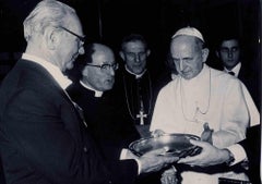 Photo historique - Visiting  Le Pope Paul VI - photo vintage - années 1970