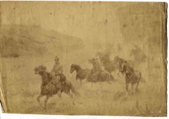 Pferde – Foto – Ende des 19. Jahrhunderts.