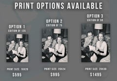 Humphrey Bogart and Lauren Bacall: Hollywood Couple on Couch Fine Art Print