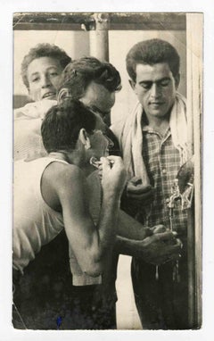 Immigrants Shaving the Beard - Vintage Photograph - 1950s