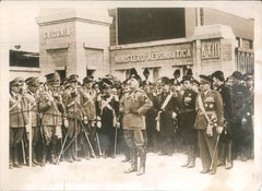 Inauguration von Mussolini – Vintage-Foto – 1930er Jahre