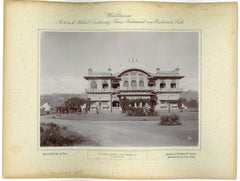 India. Gwaliar - Dak Bungalow - Original Antique Photo - 1893