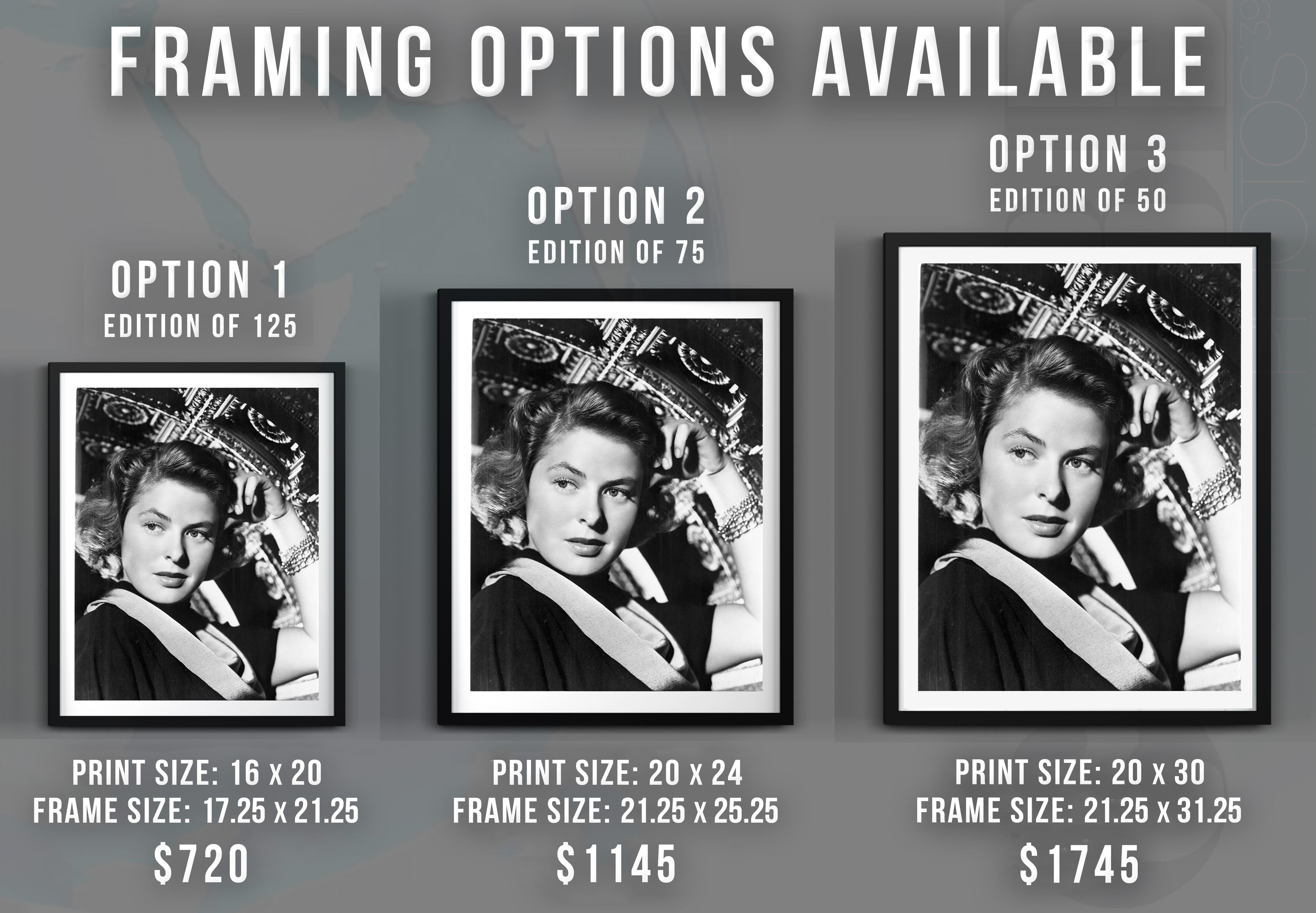 Ingrid Bergman: A Portrait of Elegance Fine Art Print - Black Black and White Photograph by Unknown