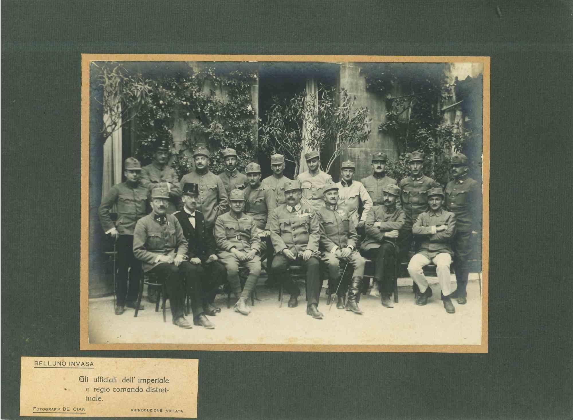 Invasion of Belluno - The District Command Officers - Photograph - 1918