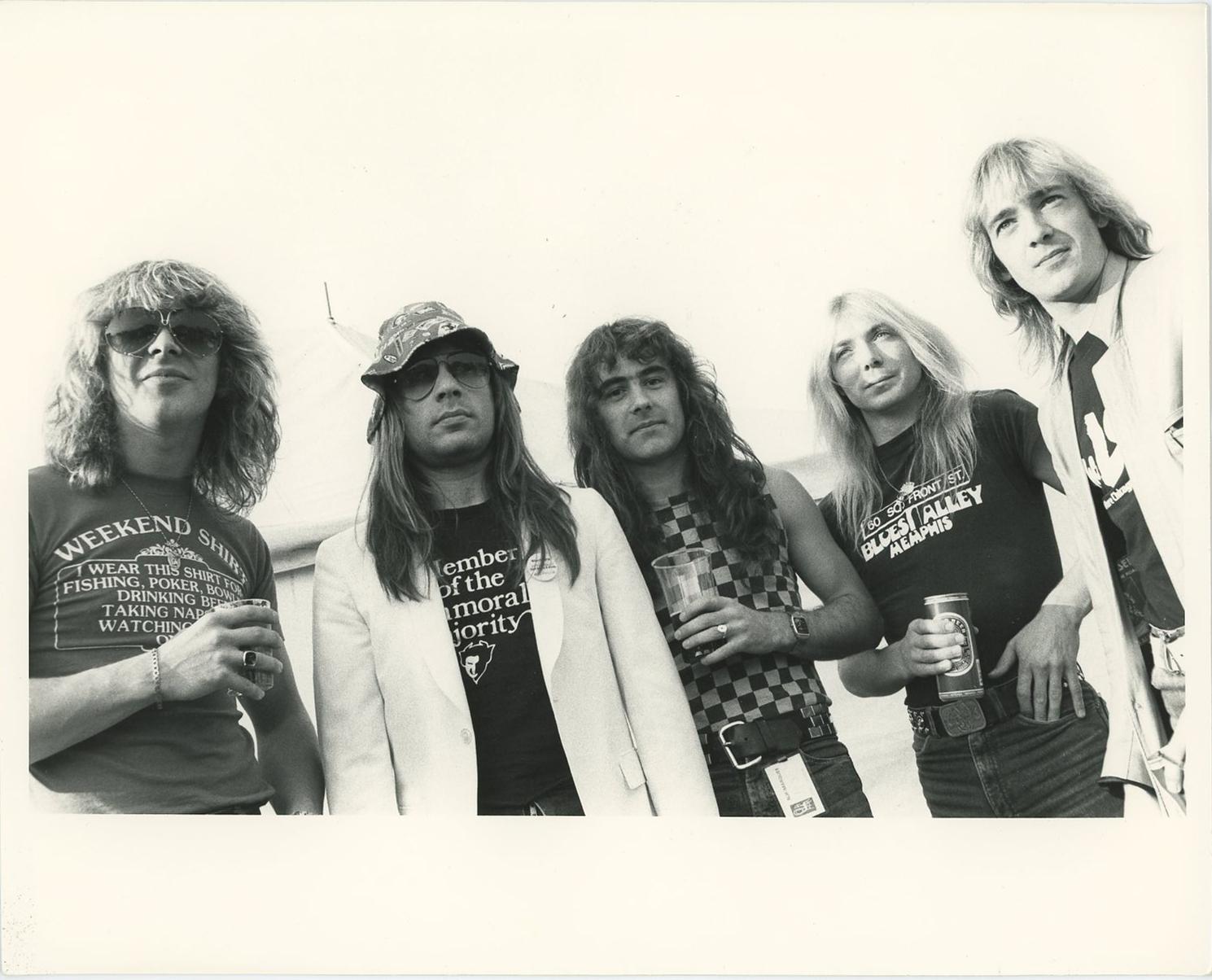 Unknown Black and White Photograph - Iron Maiden Band 1982