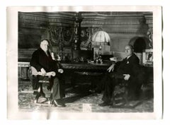 Époque du Fascisme italien - rencontre de Mussolini et Litvinoff - Photo vintage - années 1930