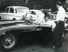 Der italienische Journalist Sandro Ciotti und der Sänger Little Tony -  B/w-Foto – 1960er Jahre