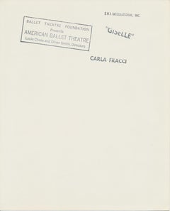LA PRIMA BALLERINA ITALIANA CARLA FRACCI NEL RUOLO DI GISELLE, 1967 - STAMPA D'EPOCA
