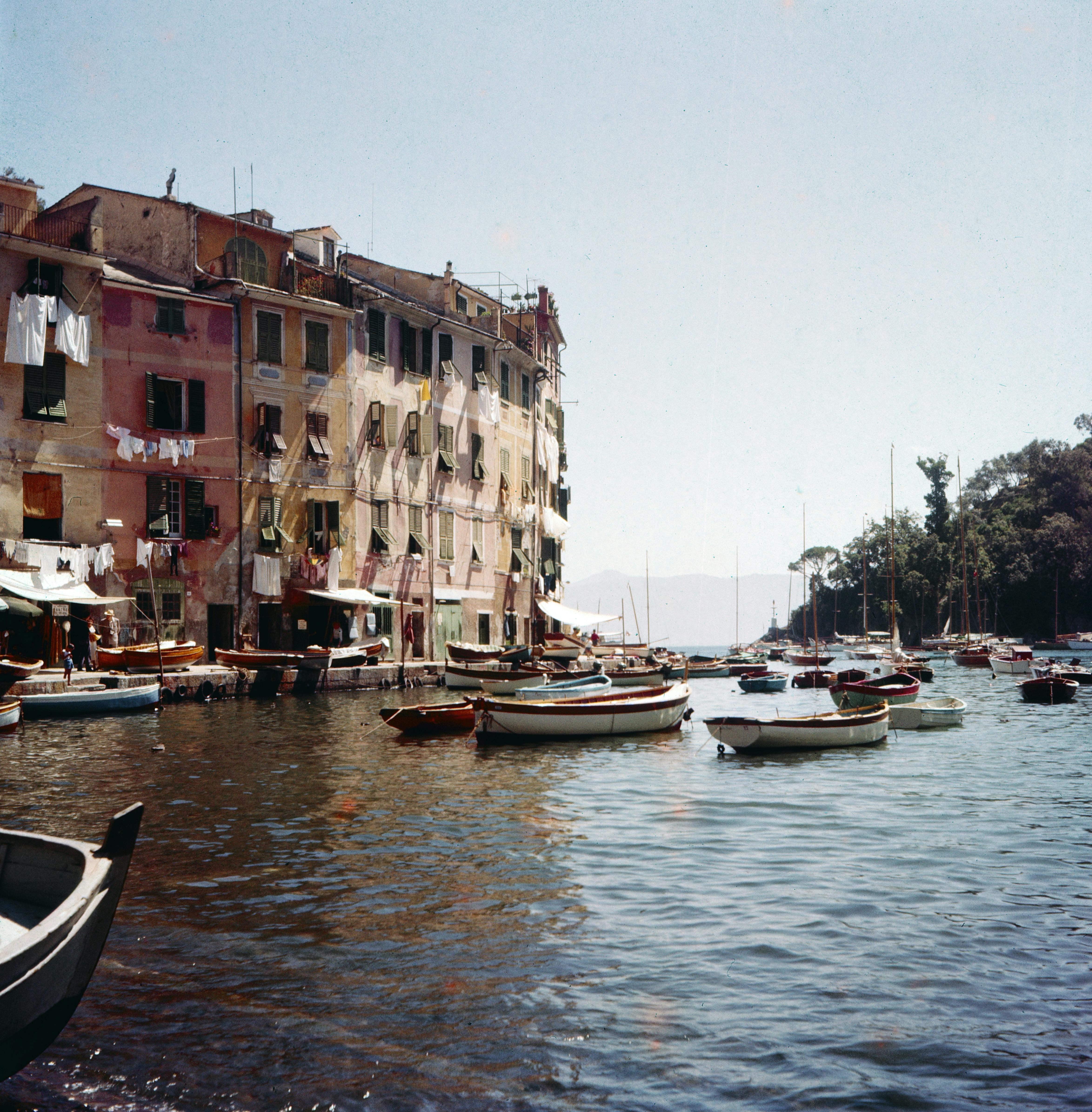 Unknown Color Photograph - Italy in 1956 - Portofino. Vintage Colour Photograph Print.