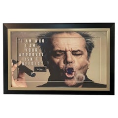 Photographie de cigares Jack Nicholson avec signature gravée au laser, encadrée en 3d