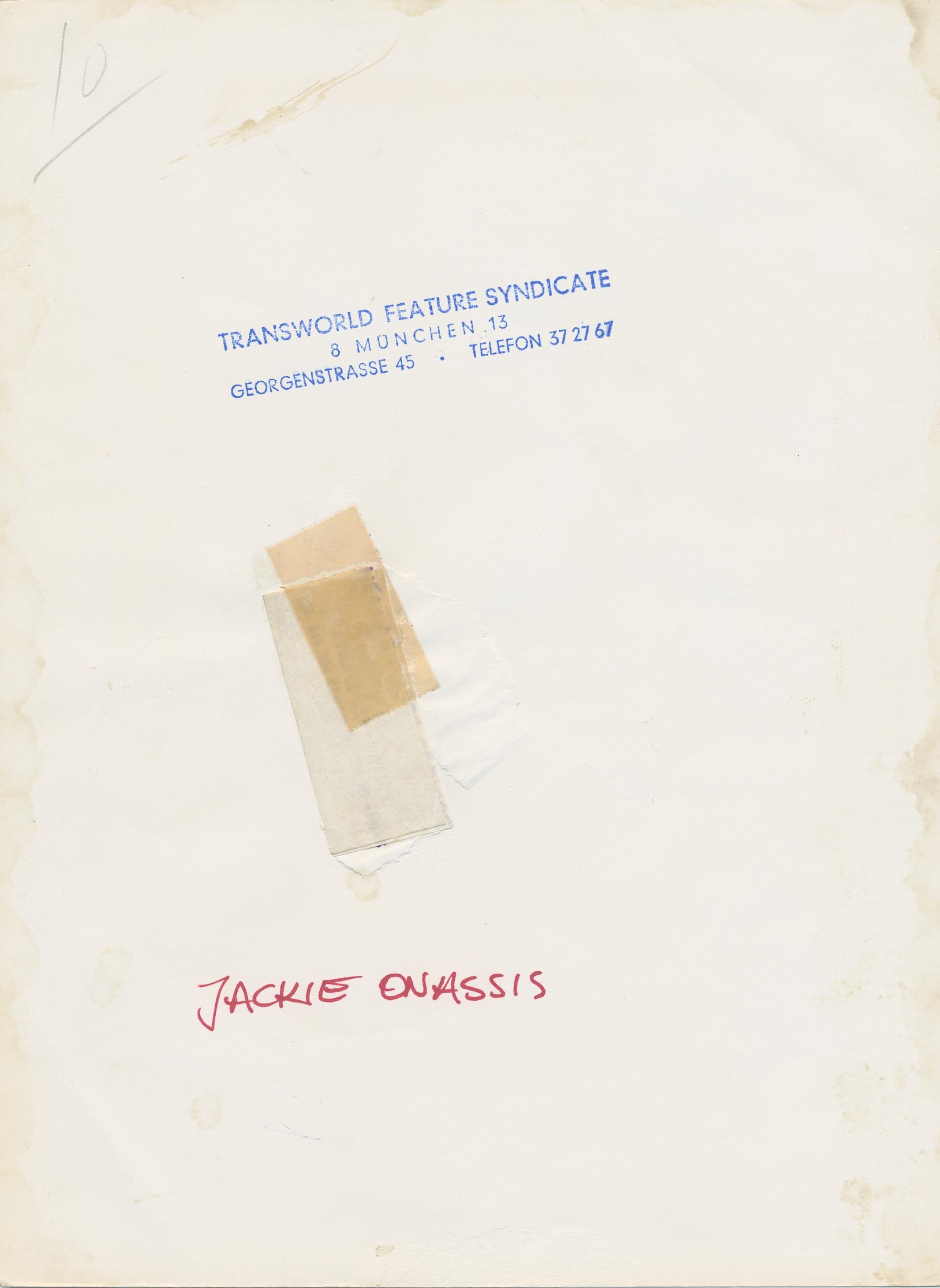 Jackie Onassis, Schwarz-Weiß-Fotografie, ca. 1960 (Moderne), Photograph, von Unknown