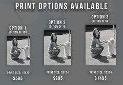 Jaclyn Smith Playing with Dog Fine Art Print