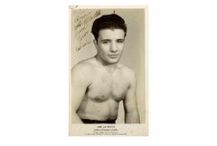 Jake LaMotta Autographed Portrait - Vintage Photograph - 1940s