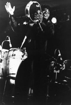 James Brown Playing Tambourine on Stage Vintage Original Photograph