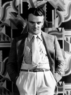 Antique James Cagney Posed on Mod Background Globe Photos Fine Art Print