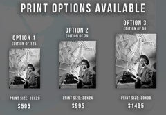 James Cagney with Typewriter Fine Art Print