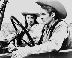 James Dean and Elizabeth Taylor Driving Car