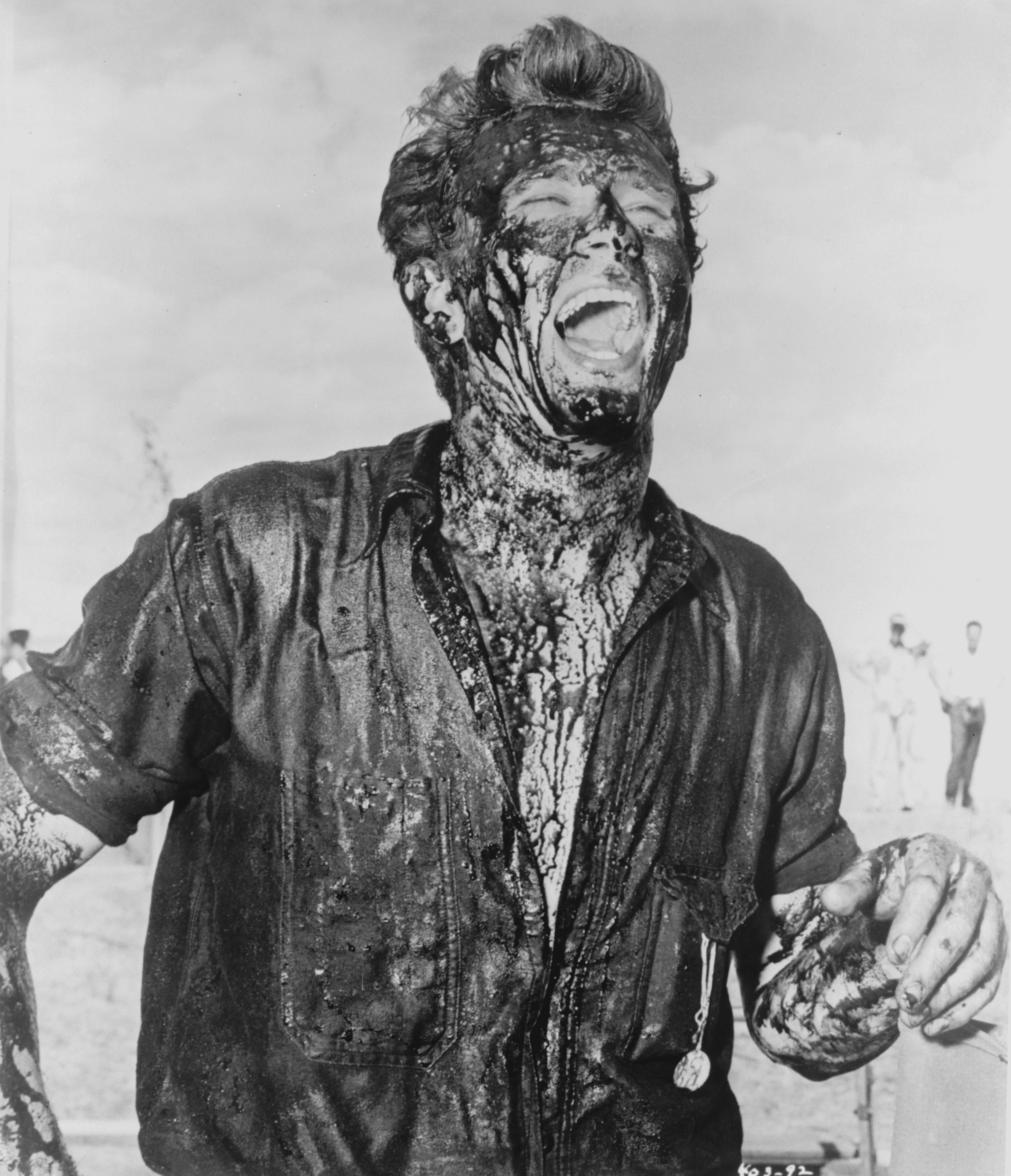 Unknown Portrait Photograph - James Dean Covered in Mud