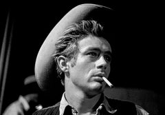 James Dean Smoking in "Giant" Globe Photos Fine Art Print