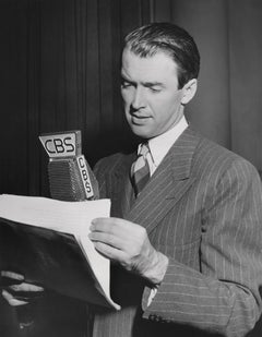 Vintage James Stewart on CBS Radio Fine Art Print