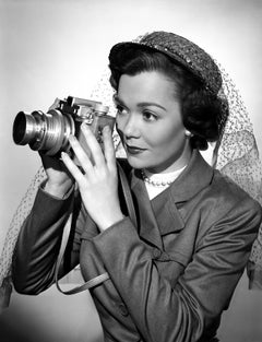 Vintage Jane Wyman with Camera Fine Art Print